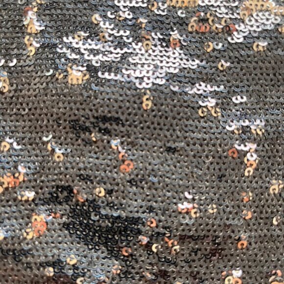 Zara Vintage Sequin Skirt Party/Cocktail Black/Silver Sequins, Size S - Picture 6 of 7